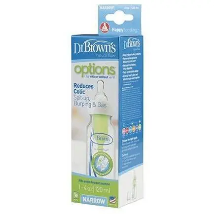 Dr Brown's Standard Narrow Single Options Bottle 120Ml 1