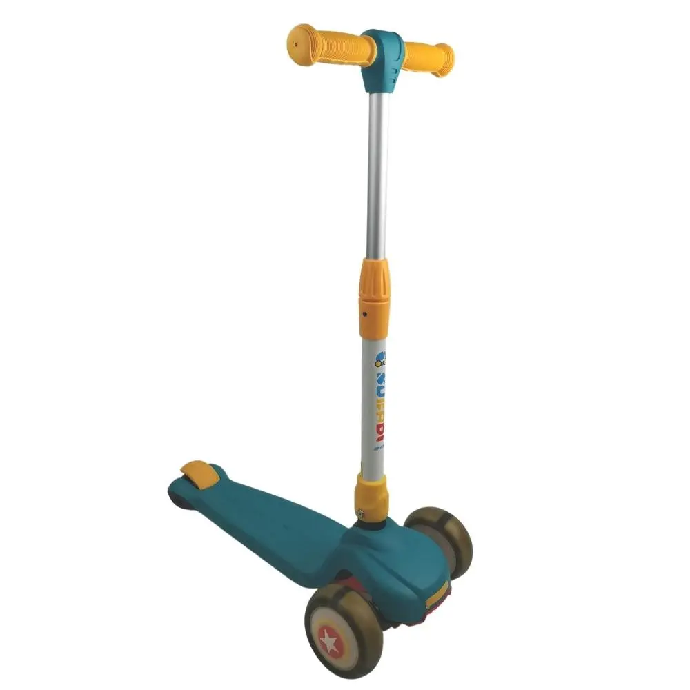 Supermax Kids Foldable Scooter With Flashing Wheels - Blue 1