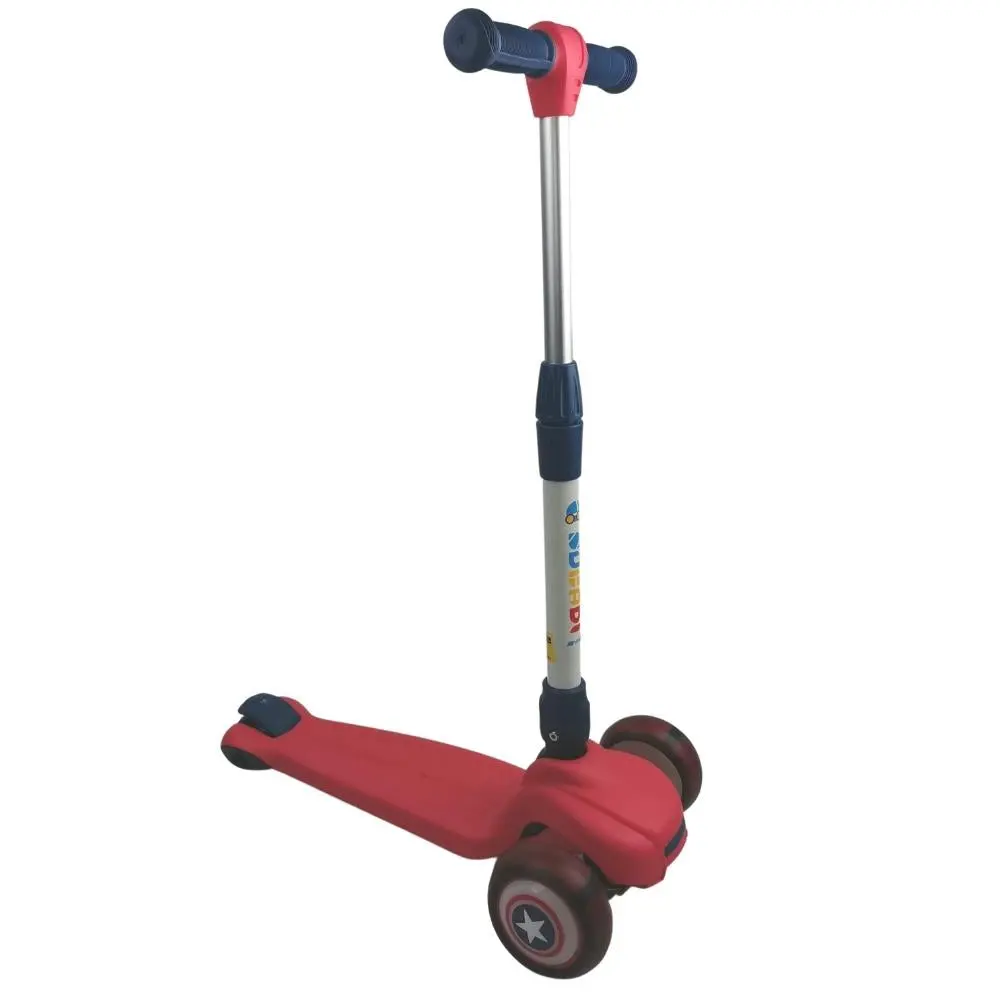Supermax Kids Foldable Scooter With Flashing Wheels - Red 1