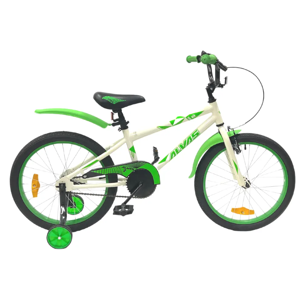 Supermax Alvas 20 Inch Boy Bike With Training Wheel Green 1
