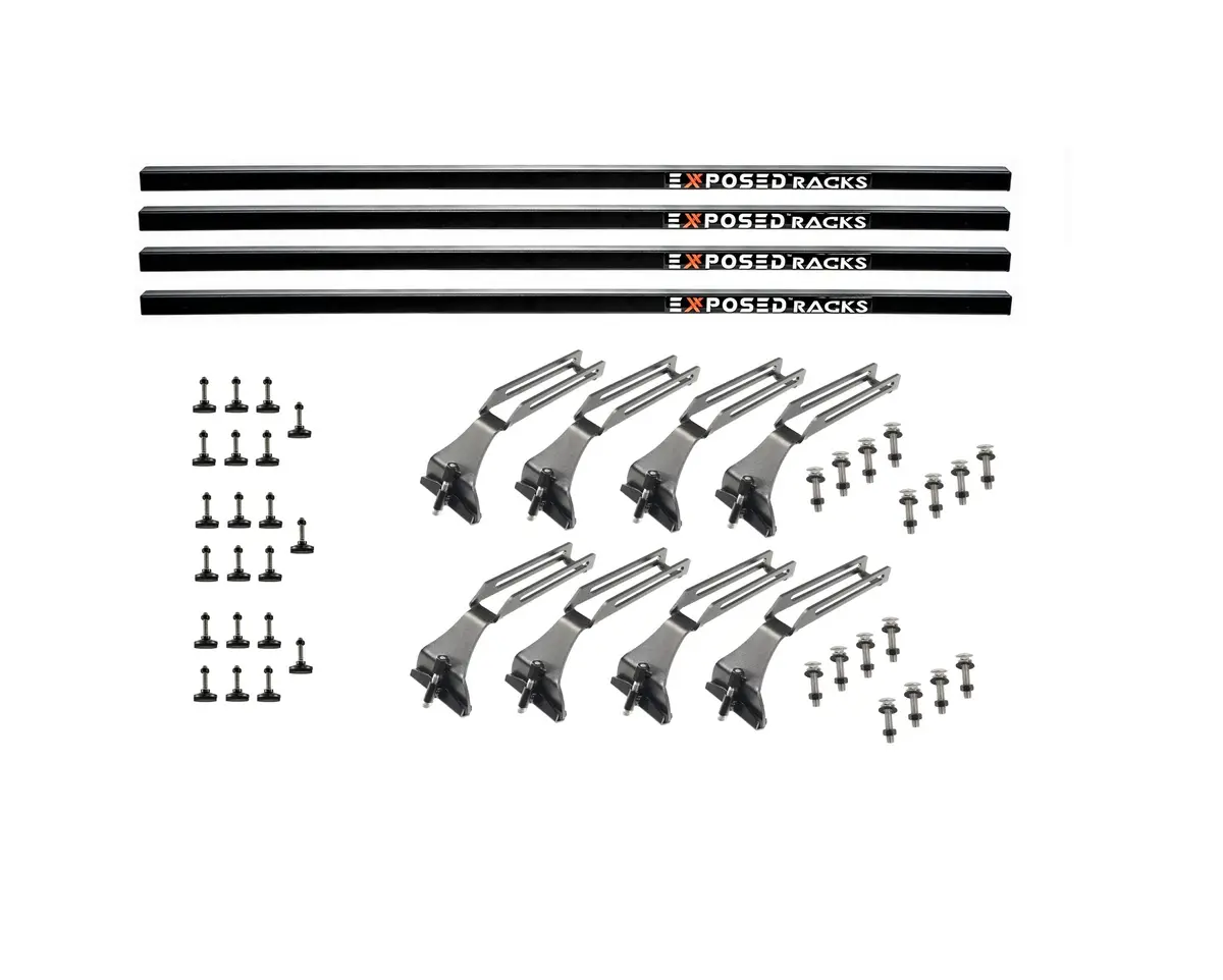 Exposed Racks 9659 Four-Piece No Drill Cross Bar For Jeep Wrangler 1
