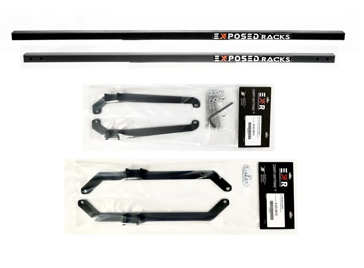 Exposed Racks 9656 Black Under Soft Top Cross Bars For Jeep Wrangler Jl 2Dr 1
