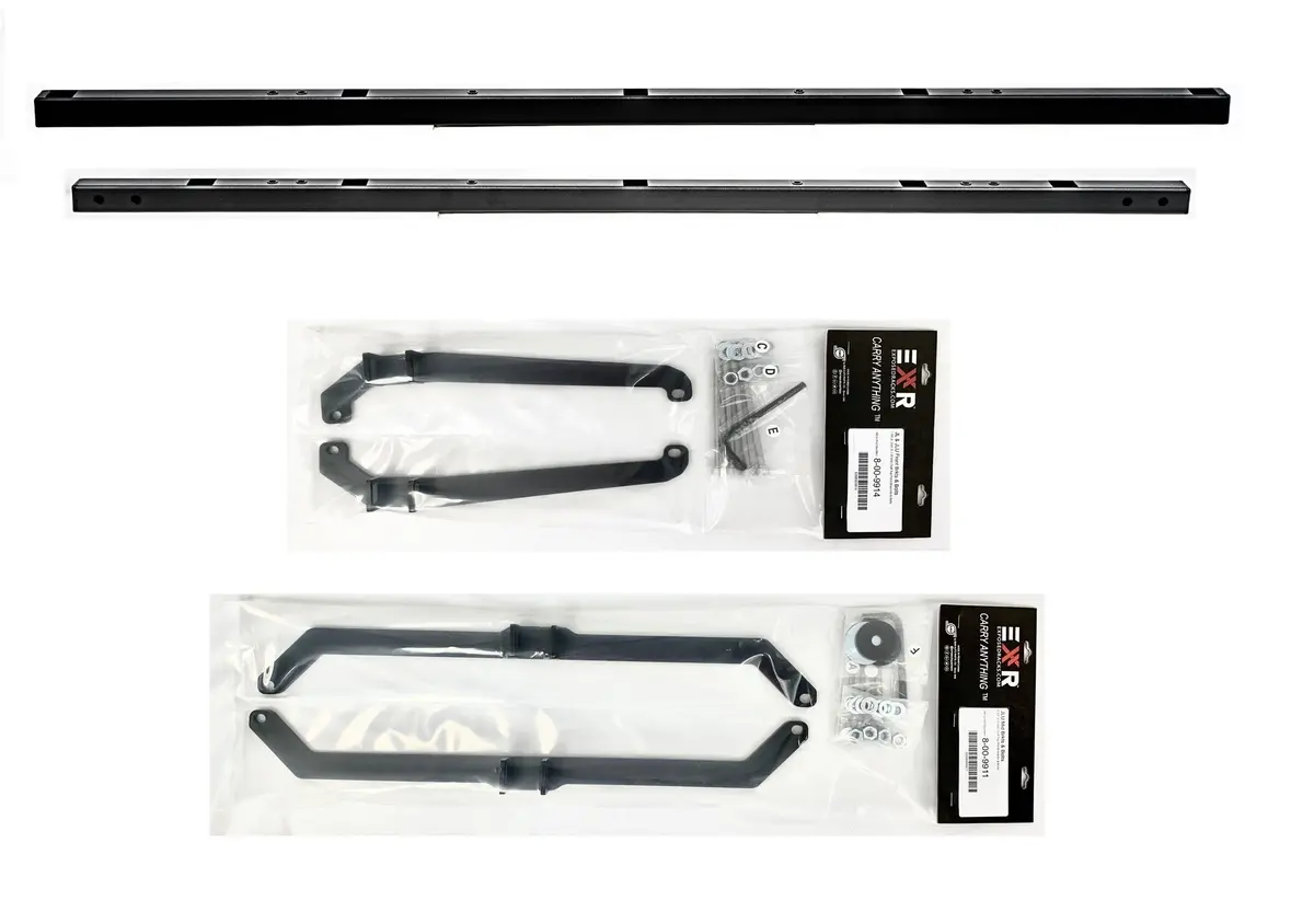 Exposed Racks 9754 Click-In Black Under Soft Top Cross Bar Jeep Wrangler 1