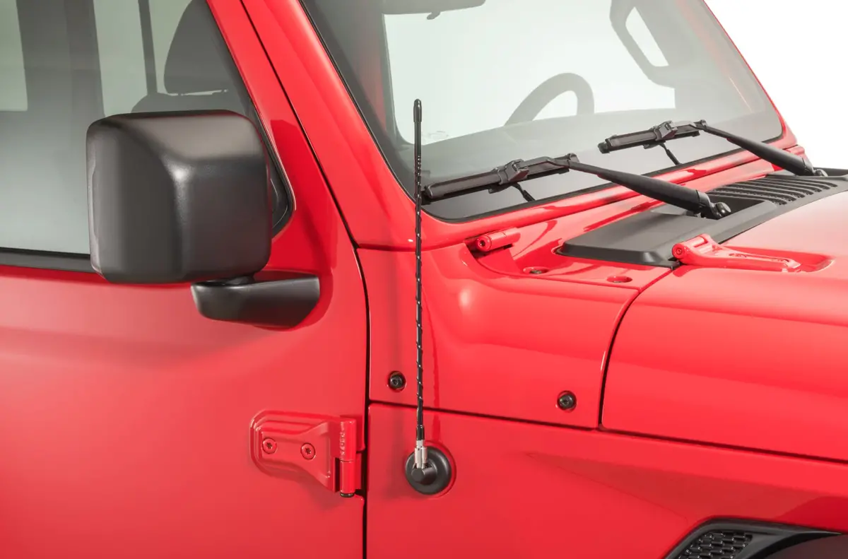 Quadratec 16" Hi Performance Am/Fm Stubby Antenna For 07-22 Jeep Wrangler Jl, Jk & Gladiator Jt 1