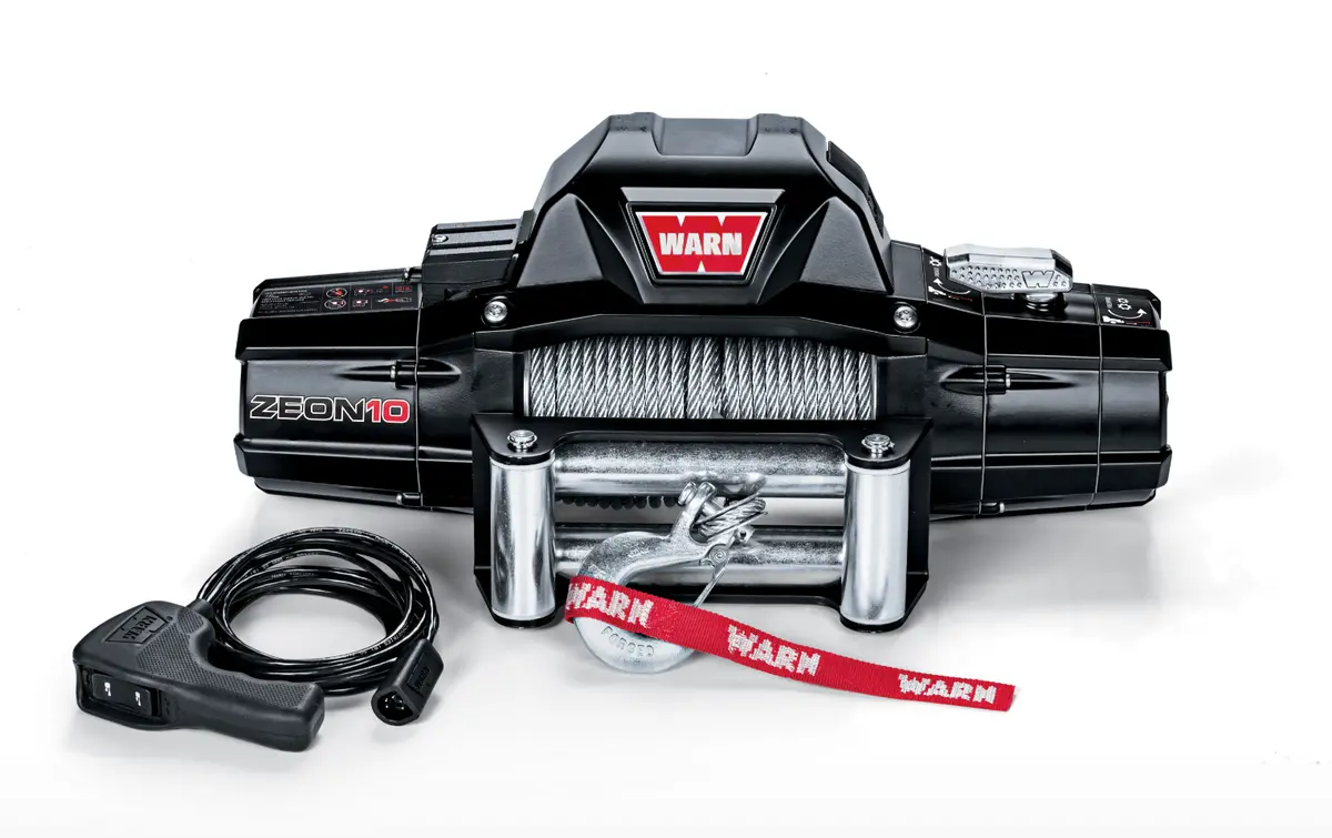 Warn Zeon 10 Winch With 80' Wire Rope And Roller Fairlead 1