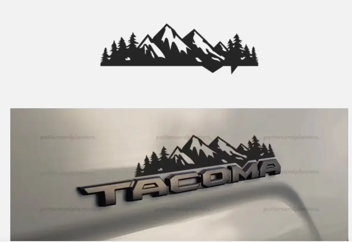 2016 - 2023 Toyota Tacoma Mountain Trees Side Door Emblem Badge Vinyl Decal 1