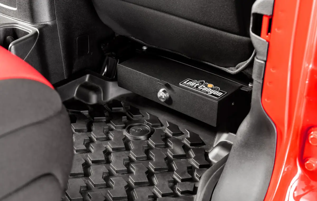 Lost Canyon Under Seat Security Box For 18-26 Jeep Wrangler Jlu & Gladiator Jt 1