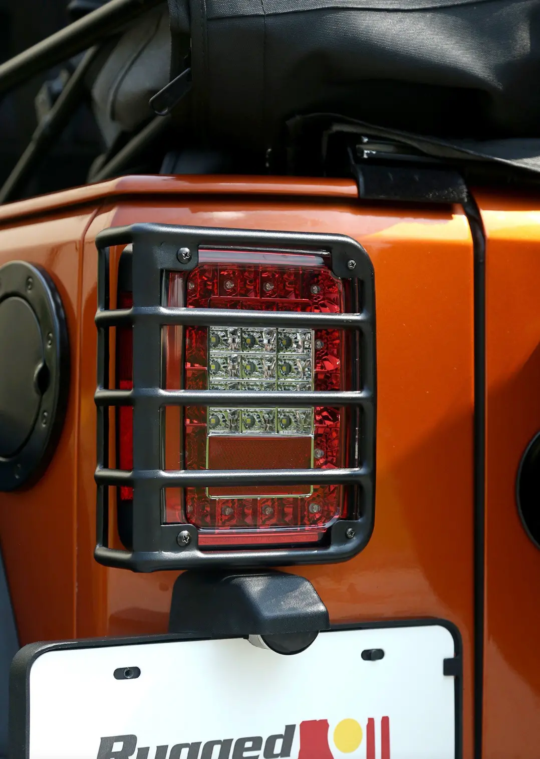 Rugged Ridge  Textured Black Metal Tail Light Guards Covers For Jeep Wrangler Jk 2007 -2018 1