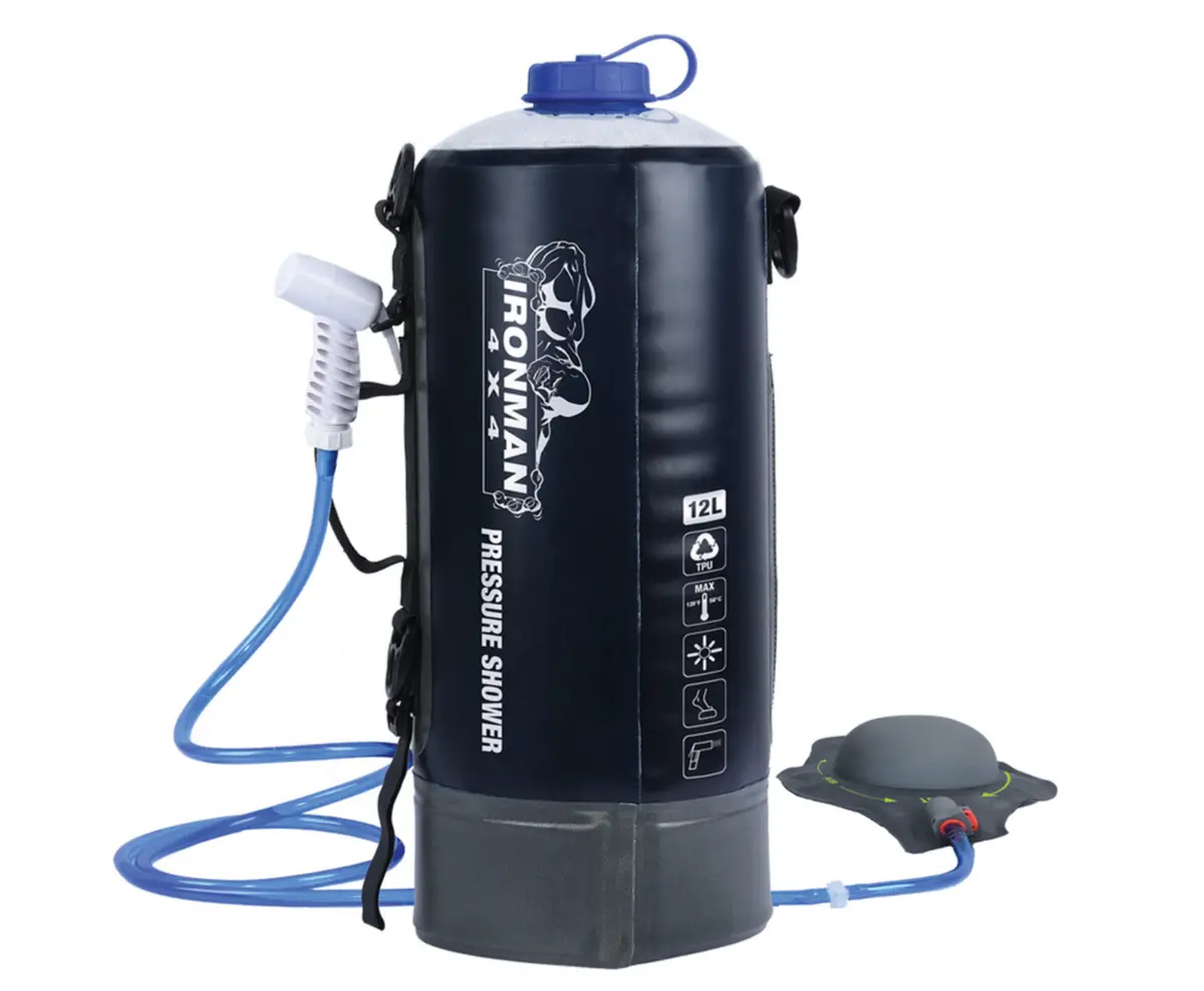 3 Gallon (12L) Portable Camping Pressure Solar Shower 1