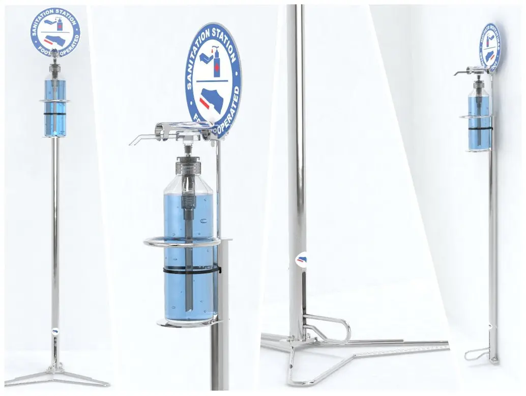 Step Sanitation Station (Floor Stand / Wall Mount Option) 1