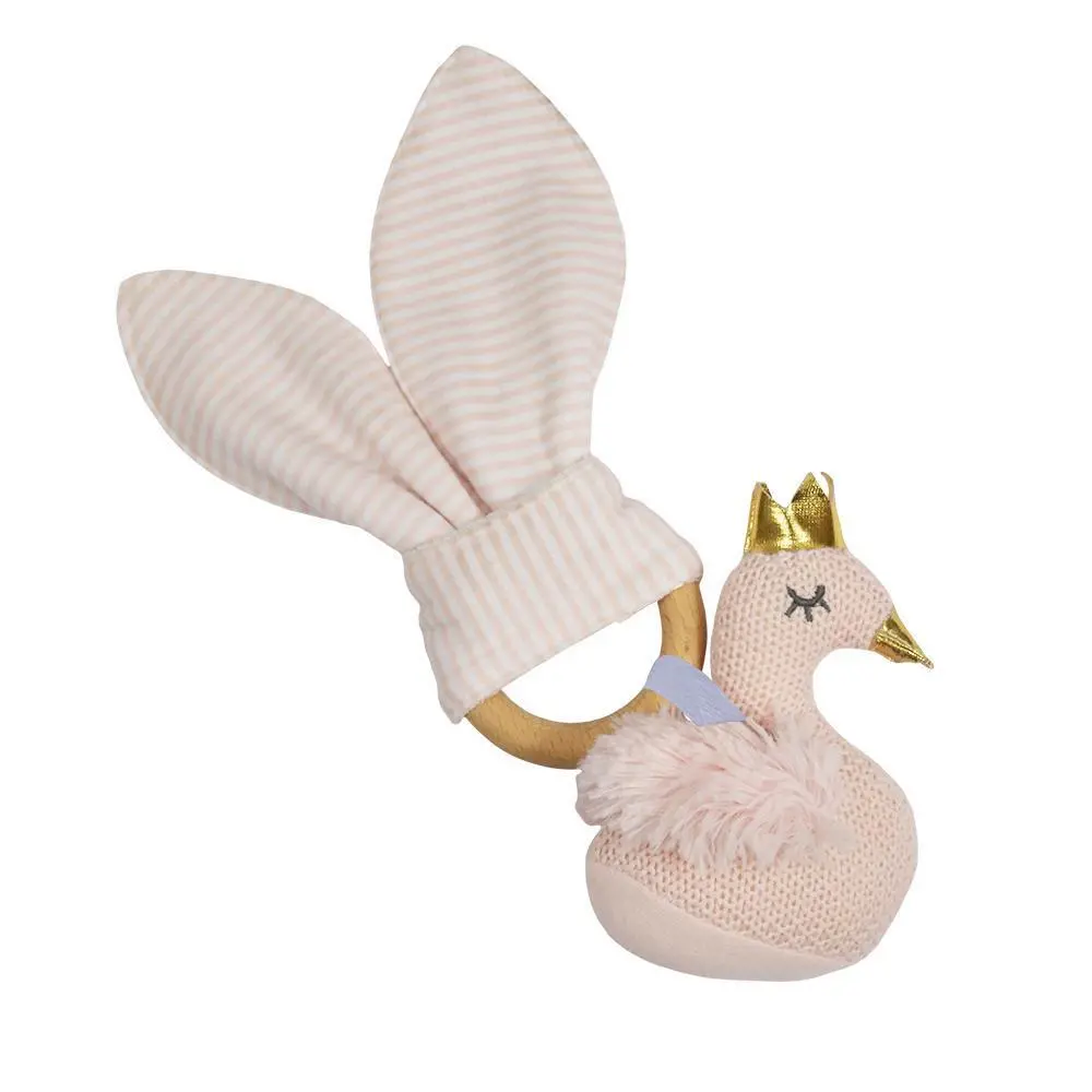 Living Textiles Wooden Teether Rattle 1