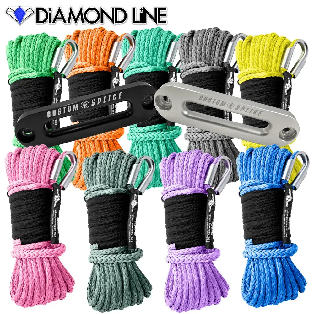 Sxs Utv Diamond Line Rope / Fairlead Bundle 1/4" X 55' 1