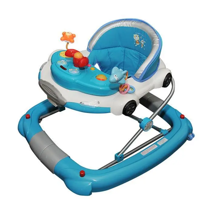 Car Theme Blue Baby Walker Rocker Play Activity Centre 1