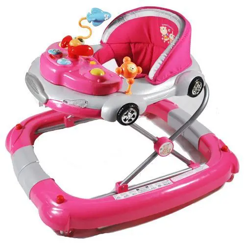 Car Theme Fuchsia Pink Baby Walker Rocker Play Activity Centre 1