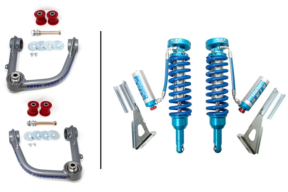 2016-2023 3Rd Gen Tacoma King 2.5 Adjustable Front Coilovers W/ Total Chaos Upper Control Arms 1