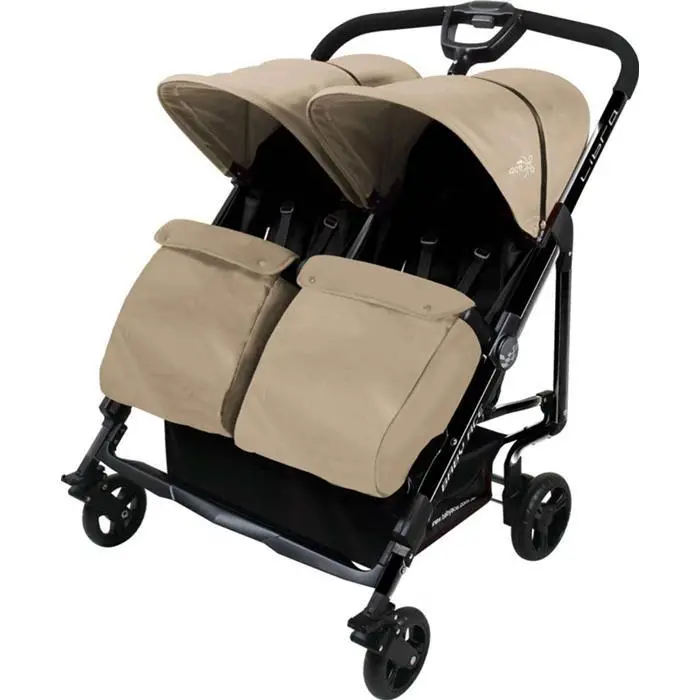 Baby Ace Libra Twin Stroller - Khahki 1