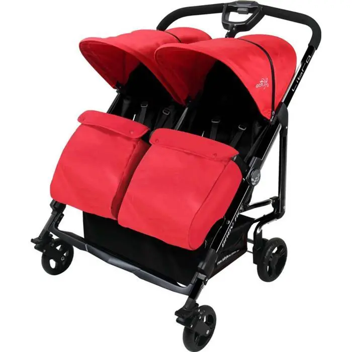 Baby Ace Libra Twin Stroller - Red 1