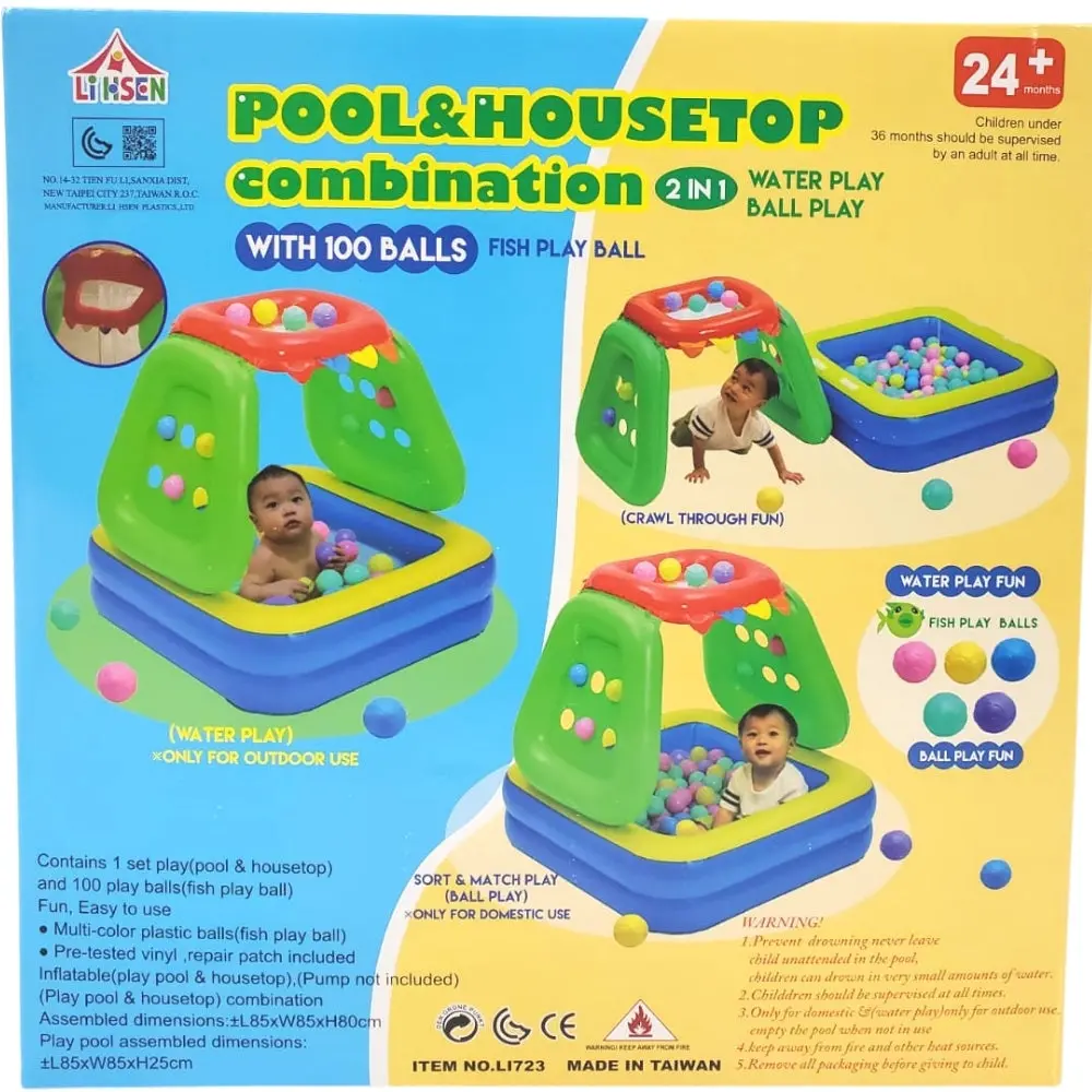 Ball Pit & House Top Ball House With 100 Balls 1
