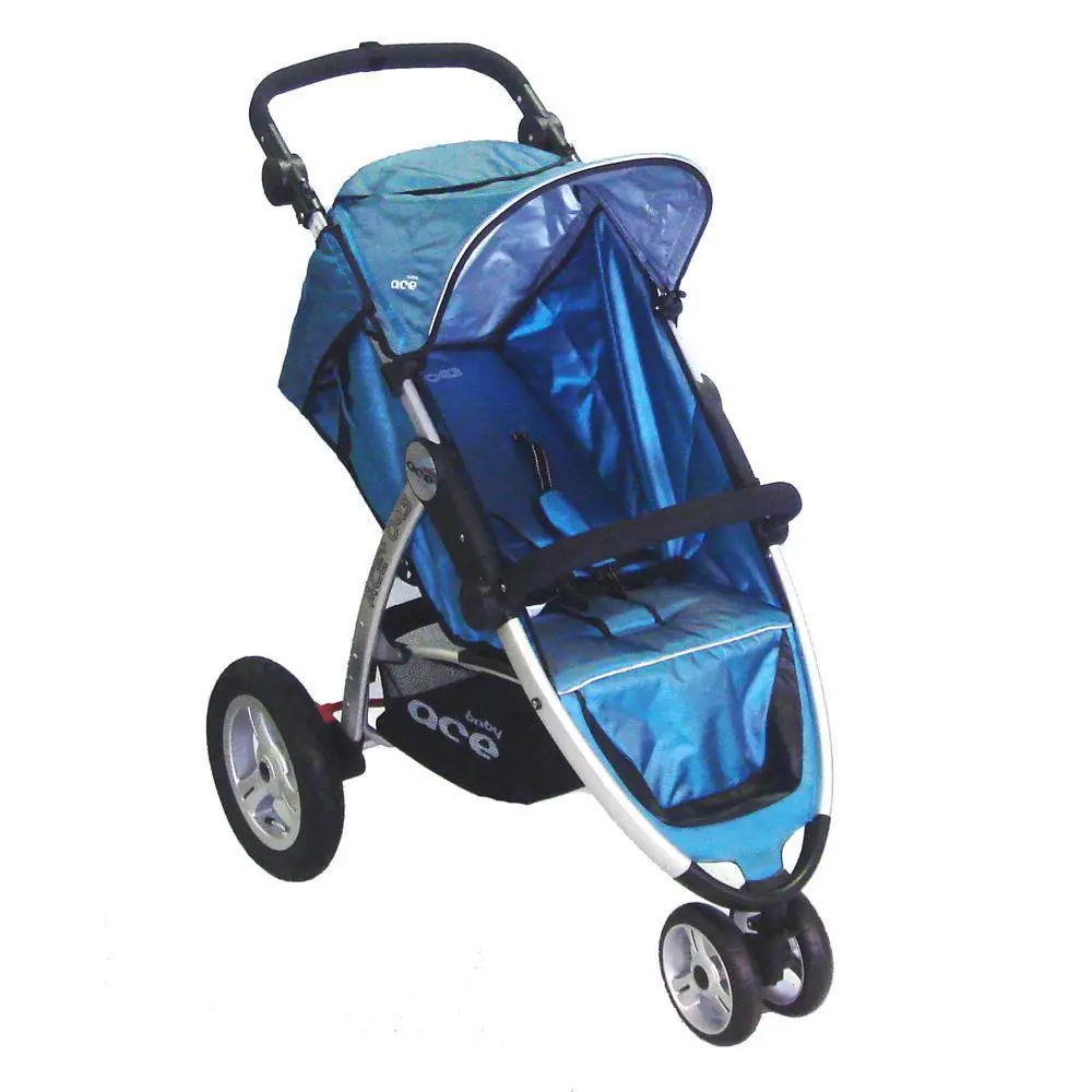 Baby Ace Scorpio 3 Wheel Stroller - Blue 1