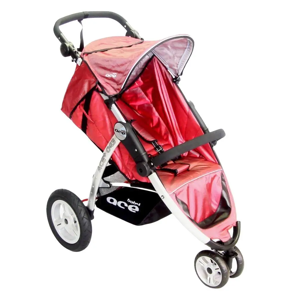 Baby Ace Scorpio 3 Wheel Stroller - Red 1