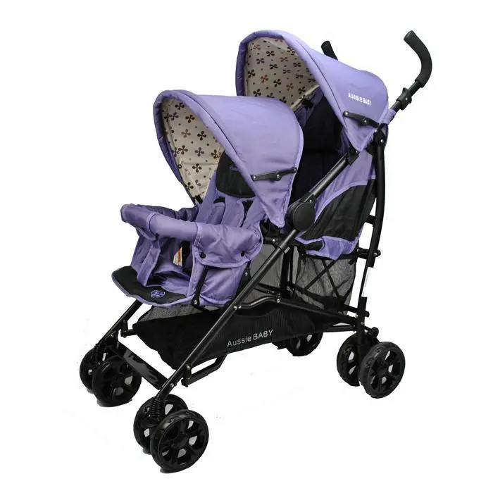 Aussie Baby Vitesse Deux Tandem Stroller - Purple 1
