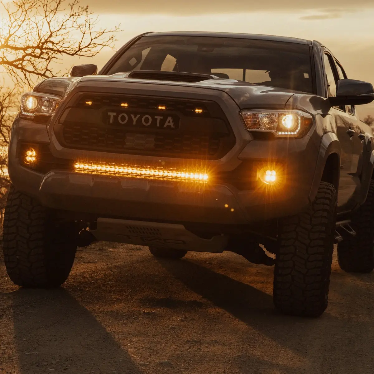 Heretic Behind The Grille 30 Inch Light Bar Amber Lens For Toyota Tacoma 1