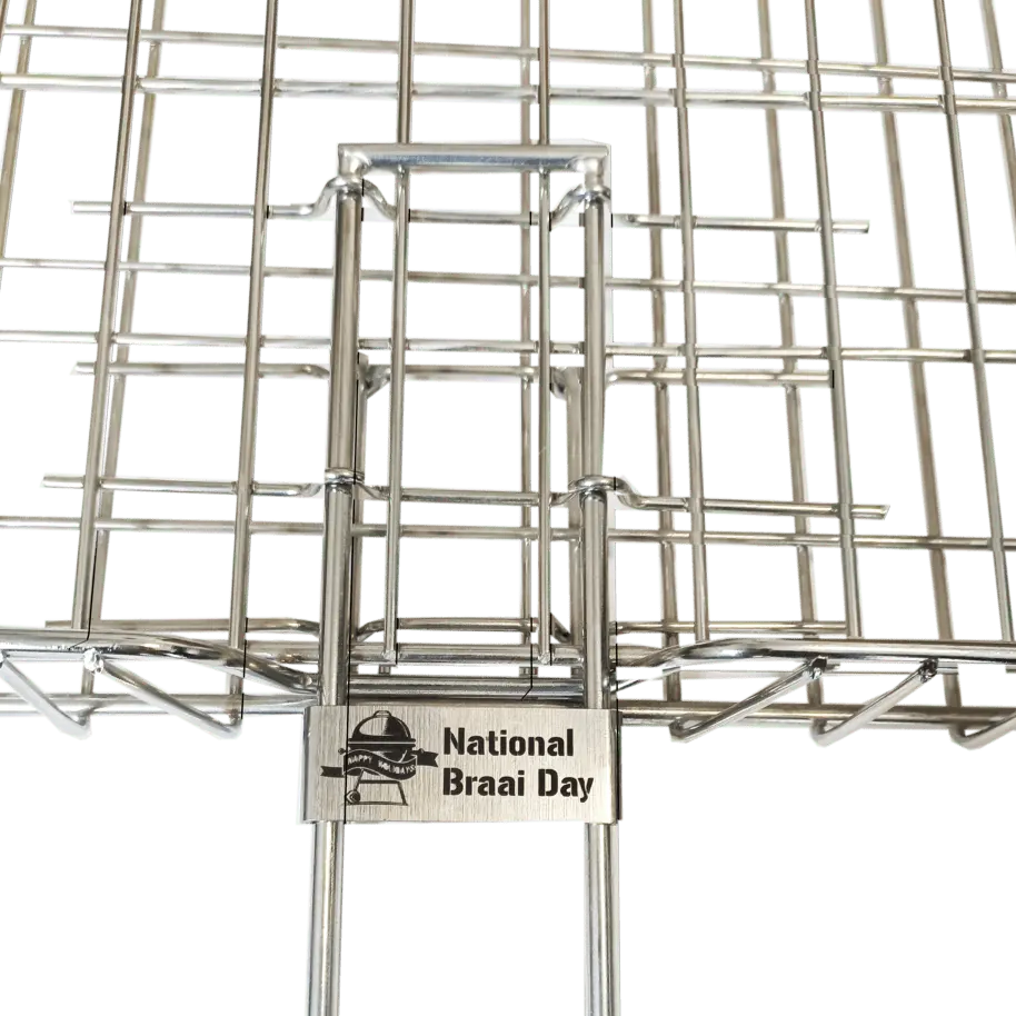 Personalised Braai Grid - Standard Adjustable Depth With Slide Away Handles 1