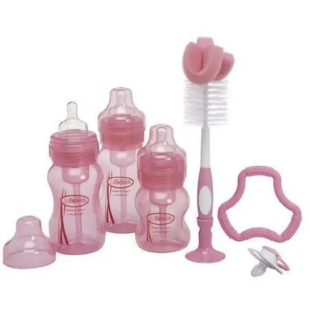 Dr Browns Wide Neck  Gift Set - 3 Bottles Incl, Pacifier, Teether, Bottle Brush 1