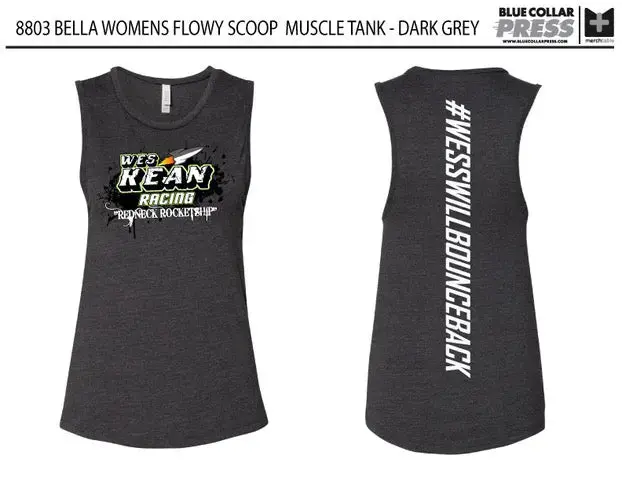 Wes Kean Fundraiser Women's Racer Back Tank Shirt 1