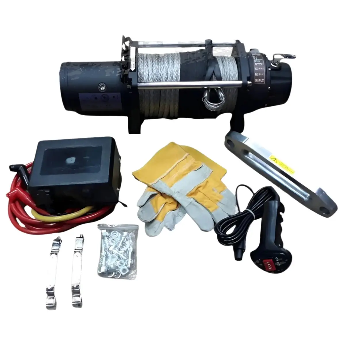 Military Winch 8000 Lb 12V Synthetic Rope For Off-Road Vehicles | Uae 1