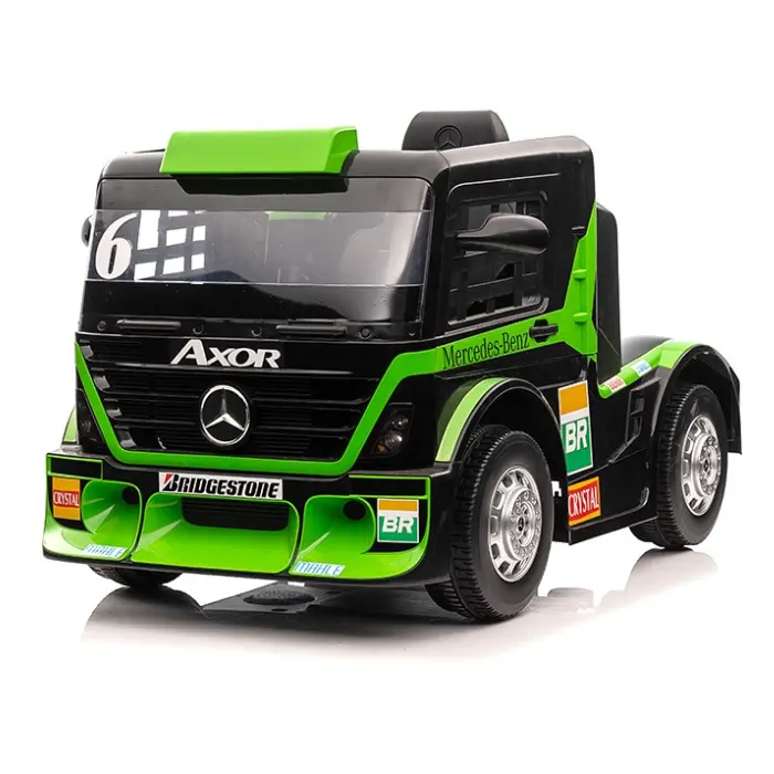 Licensed Mercedes-Benz Semi Trailer Truck Electric Ride-On - Green 1