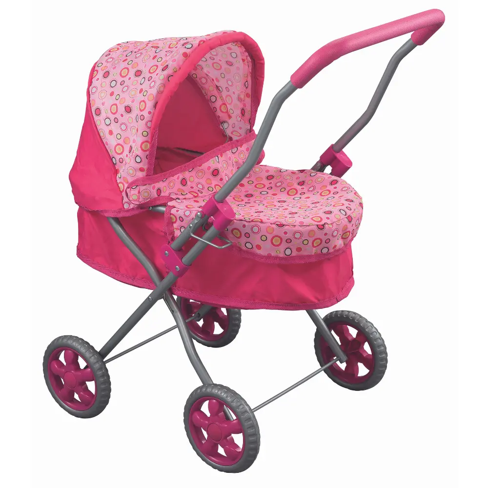 Aussie Baby Classic Polka Dot Bassinet Doll Pram 1