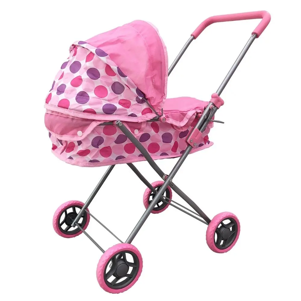 Aussie Baby Pink Polka Dot Doll Pram 1