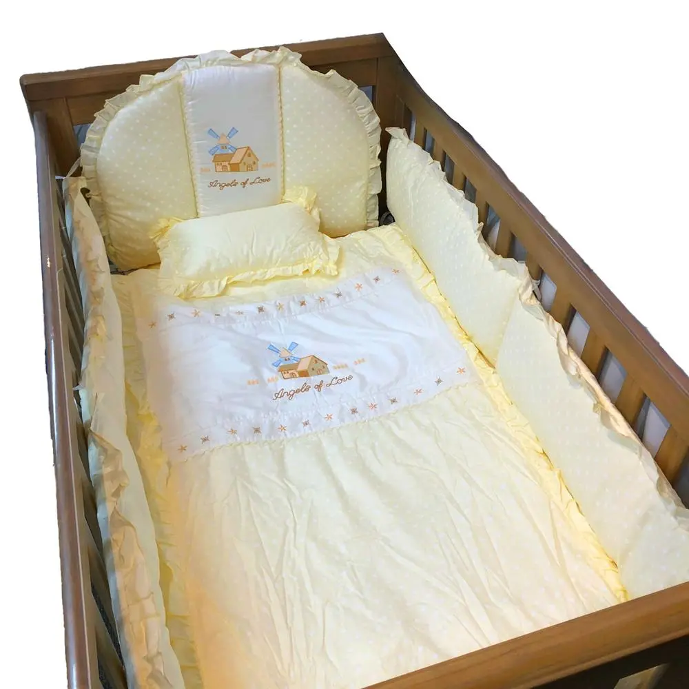 Aussie Baby Cot 6-Piece Bedding Set - Angel Of Love - Cream 1