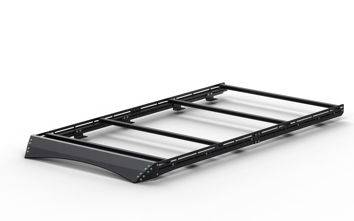 Melipron Aluminum Van Roof Rack Pro For Ford Transit 148" Mid Roof With Wind Fairing 1