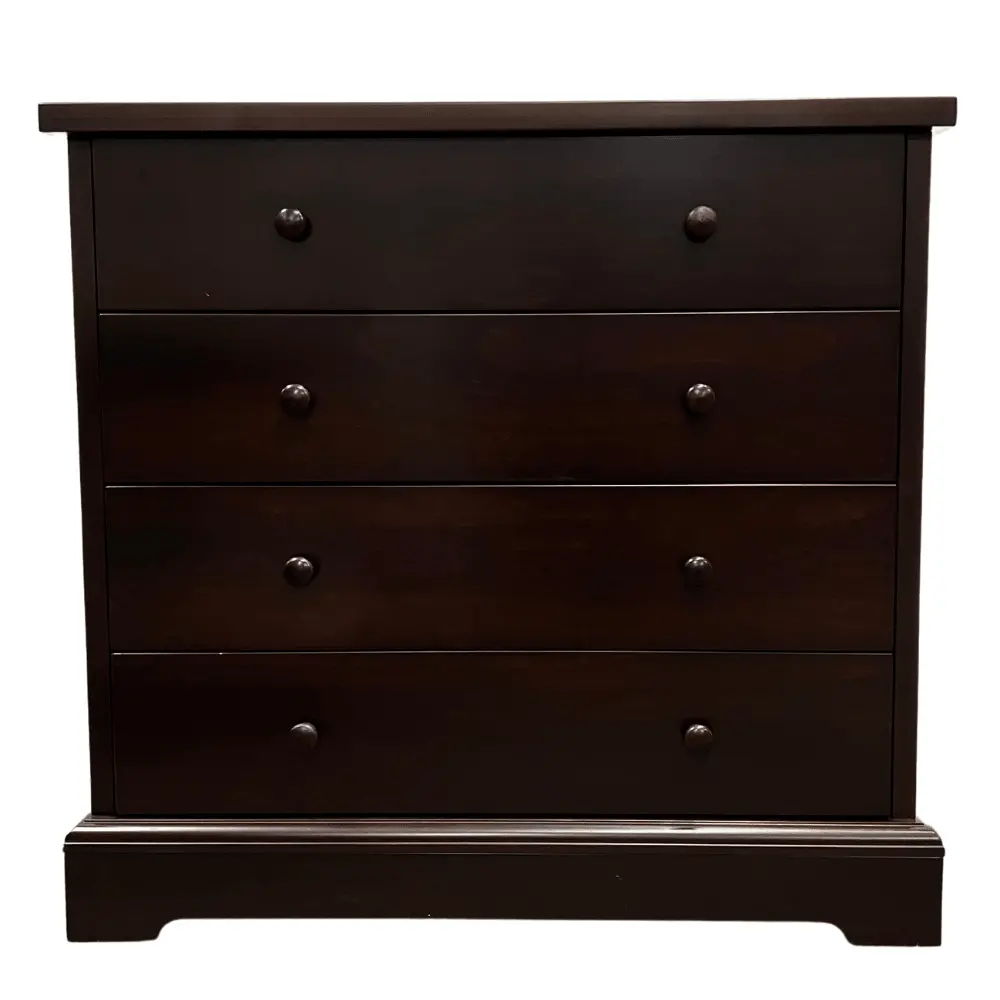 Aussie Baby 4 Drawer Tall Chest - Walnut 1