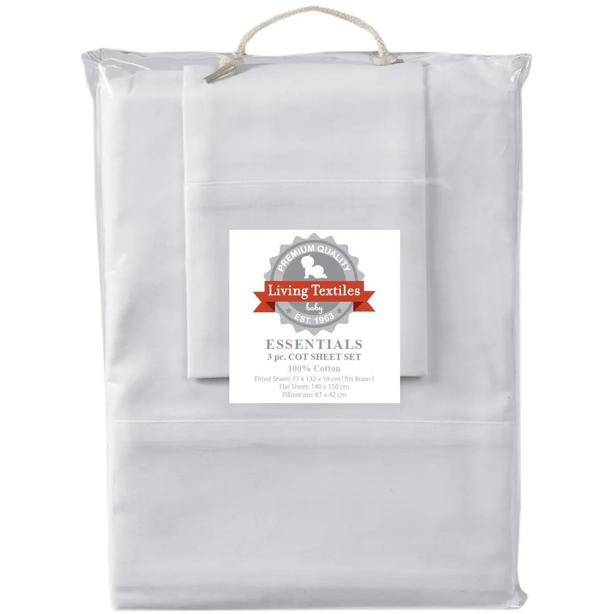 Living Textiles 3 Piece Cot Sheet Set 1