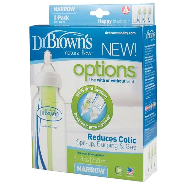Dr Browns 250Ml Narrow Neck Bottles Options - 3 Pack 1