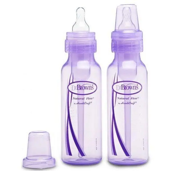 Dr Brown's 250Ml Options Bottle With Level 1 Teat Narrow Neck 2Pk 3