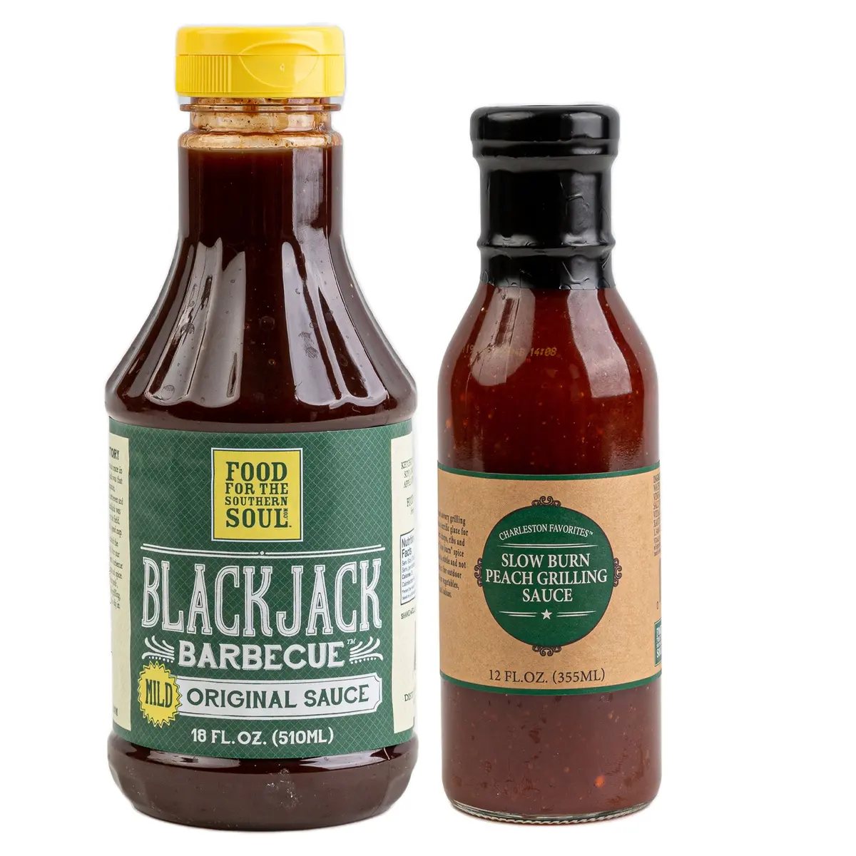 Blackjack Original Bbq Sauce And Slow Burn Peach Grilling Sauce 1