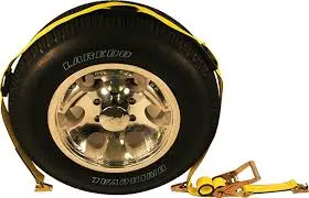 2"X10' Spin Free Ratchet With 3 Rubber Blacks And 3 E-Track Fittings With Round Ring 1