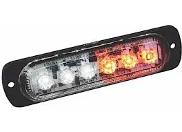 Amber White Led Ultra Slim Strobe 6-Watt Cree 480 Lumens 4 1/2 Inlong 1