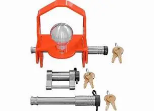 3 Pk,Ka,Trailer Coupler Lock For 1-7/8In,2In,& 2-5/16In Ball-W/ 1-5/8In Latch Lock & 2.5In Rec Lock 1