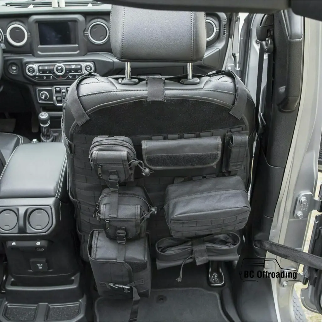 Bc Offorading Jeep Wrangler Jk/Jl Front Seat Cover And Organizer Storage Bags 2007+ 1