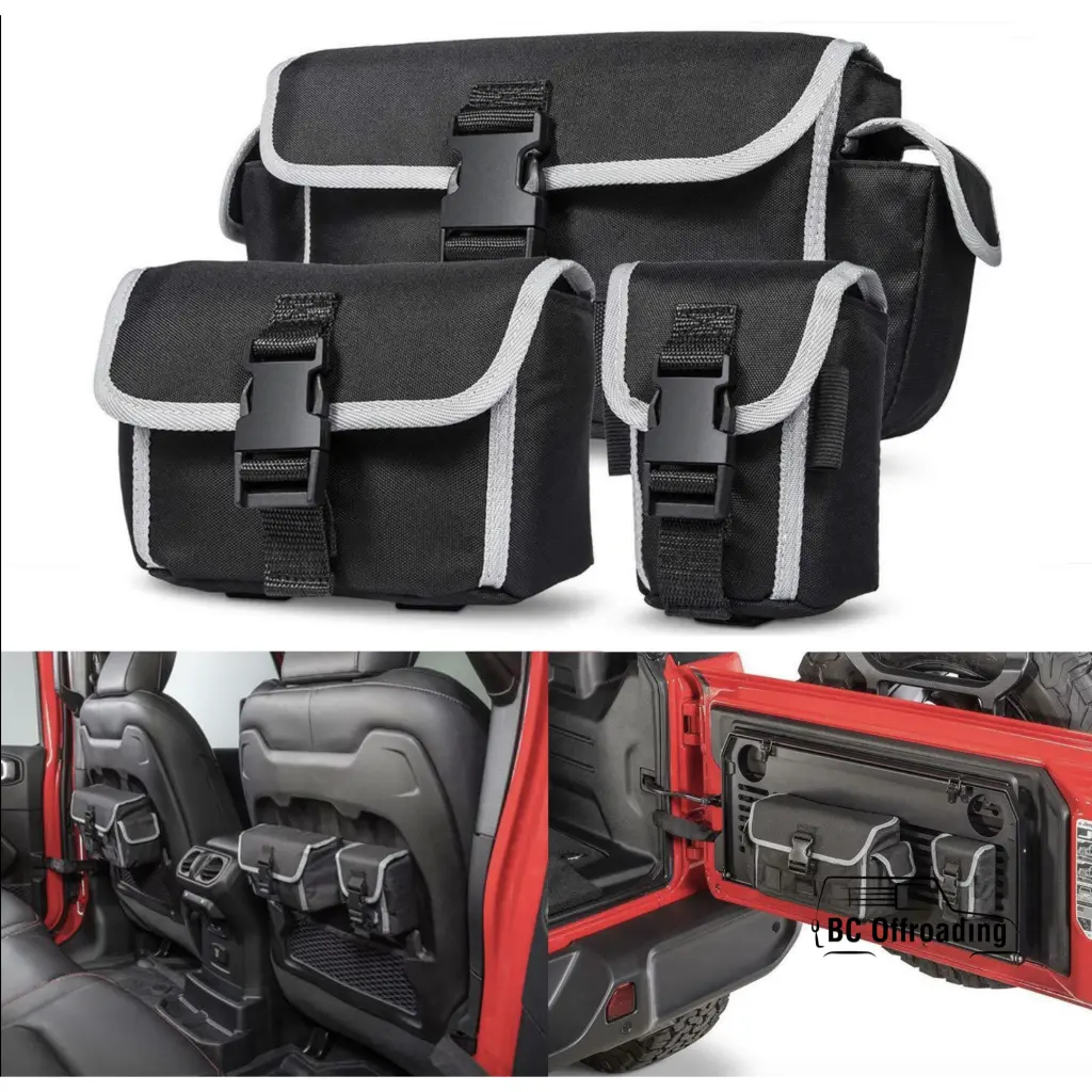 Bc Offroading Backseat Organizing Storage Bags For Jeep Wrangler Jl 2018+ 1