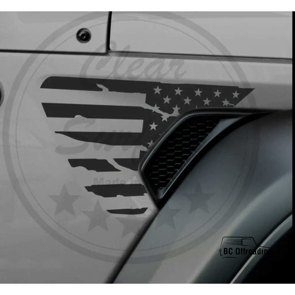 Jeep Wrangler Jl/Jt Precut Fender Vent Decals 2018 + 2