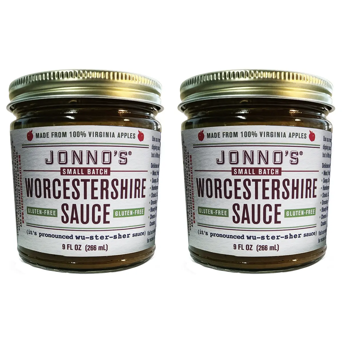 Jonno's Gluten Free Worcestershire Sauce (2-Pack) 1