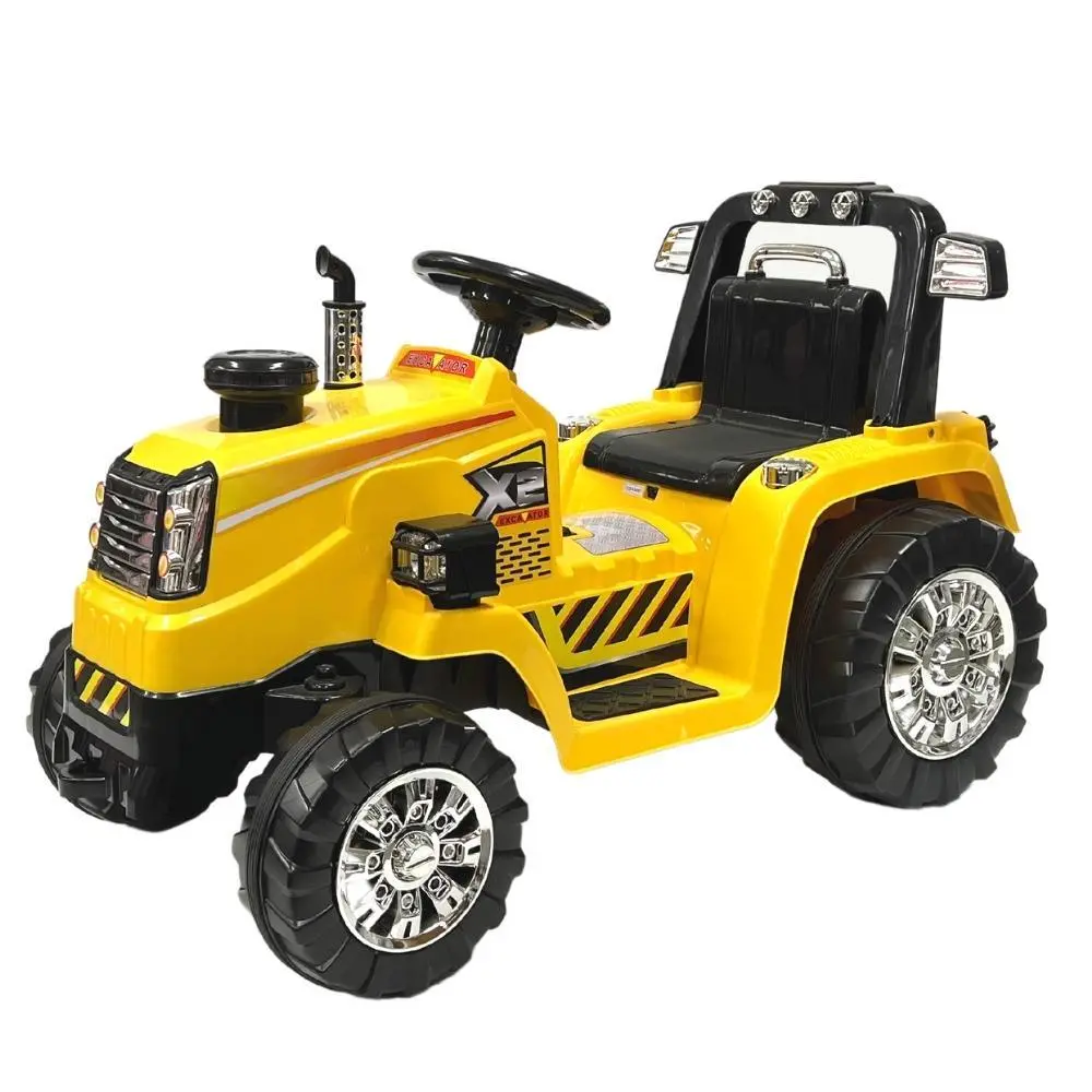 Kids 12V Electric Ride-On Tractor - Yellow 1