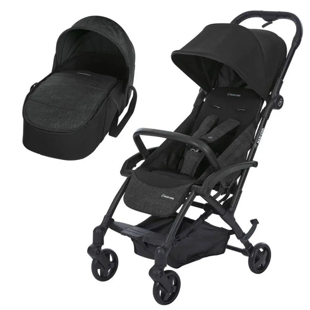 Maxi Cosi Laika Compact Stroller With Carry Cot Package - Nomad Black 1