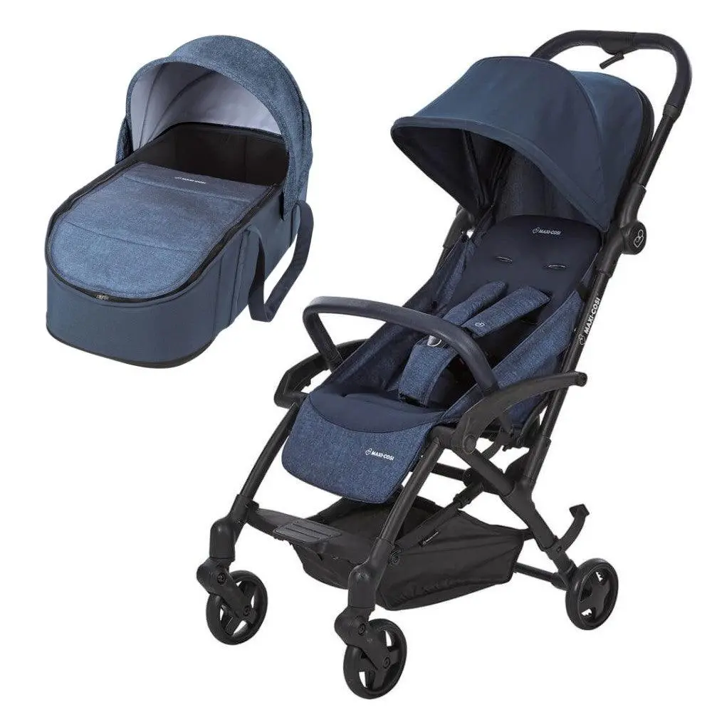 Maxi Cosi Laika Compact Stroller With Carry Cot Package - Nomad Blue 1